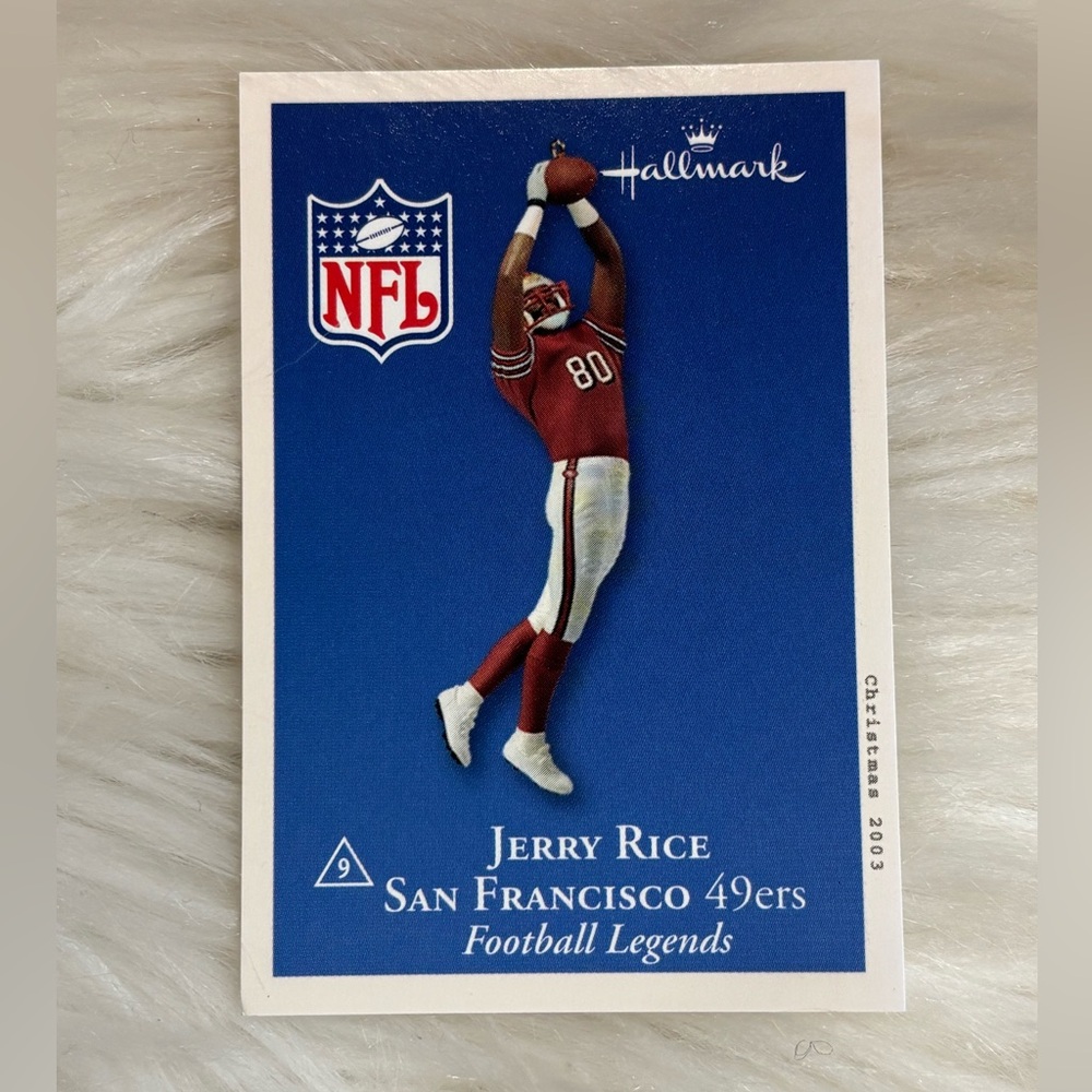 NFL San Francisco 49er Jerry Rice Hallmark Keepsake Ornament Handcrafted 2003 - Picture 4 of 8